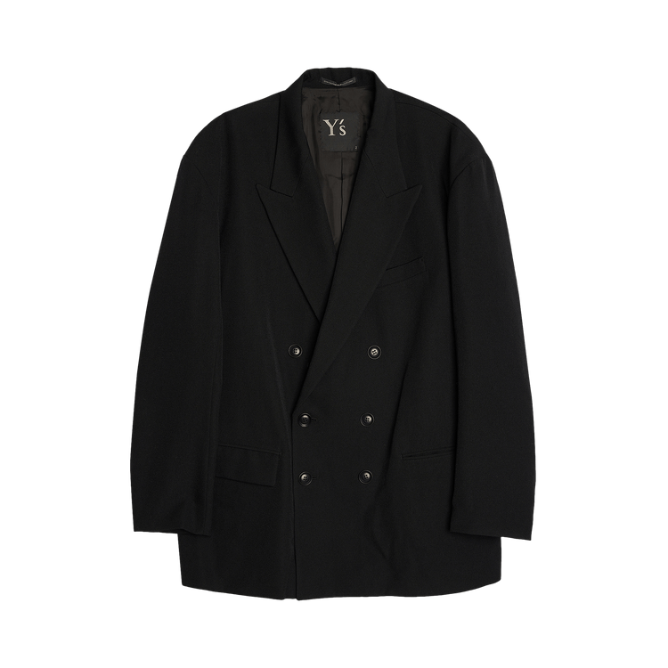 Y's Gabardine Oversized Tailored Jacket 'Black'