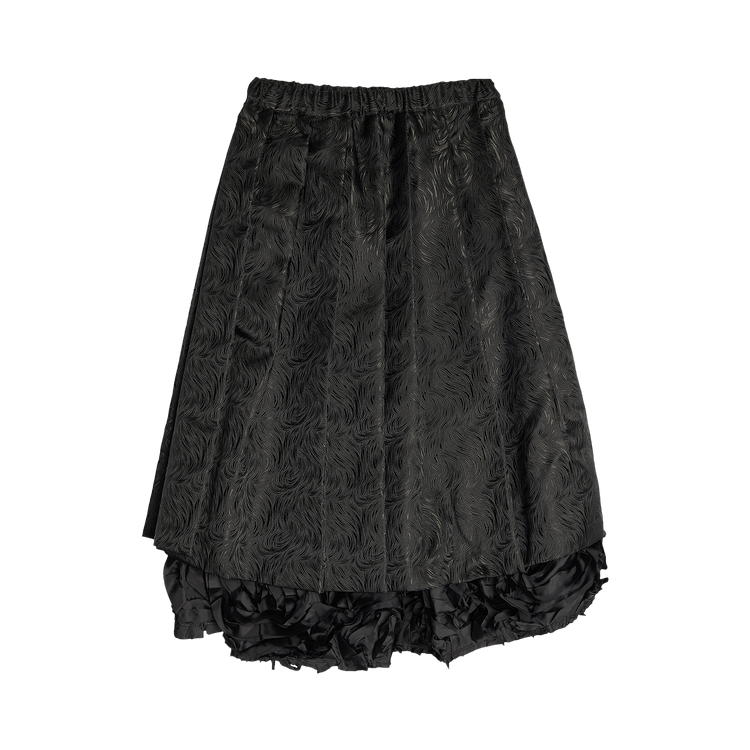 Comme des Garçons Jacquard Wave Pattern Skirt "Black"