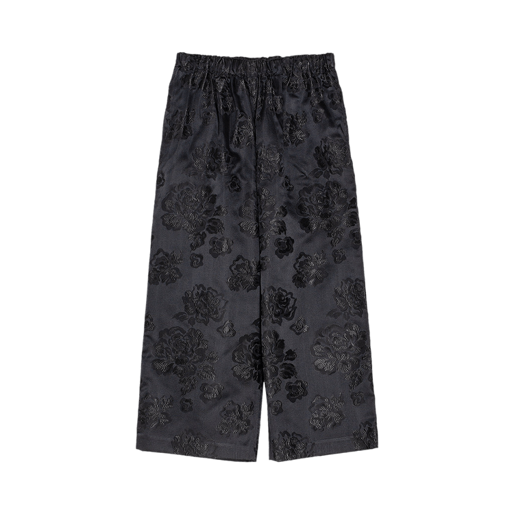Comme des Garçons Jacquard Floral Pattern Skirt "Black"