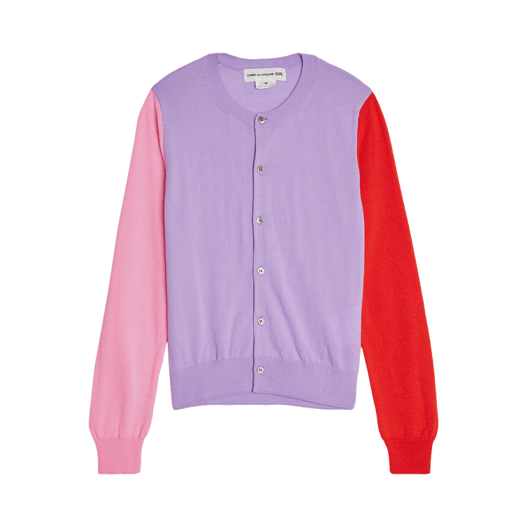 Comme des Garçons Girl Acrylic Wool Cardigan "Purple Mix"