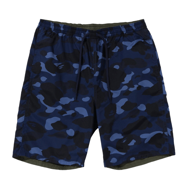 BAPE Color Camo Shark Reversible Shorts "Navy"