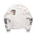 Mr. Saturday Dada Check Long-Sleeve Tee "Ecru"