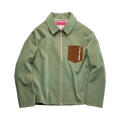 The Elder Statesman Patch Cord Zip Jacket "Spirulina/Wheat Grass/Cacao"