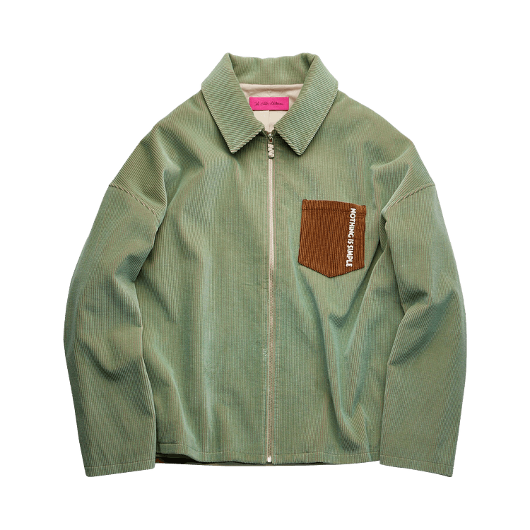 The Elder Statesman Patch Cord Zip Jacket "Spirulina/Wheat Grass/Cacao"