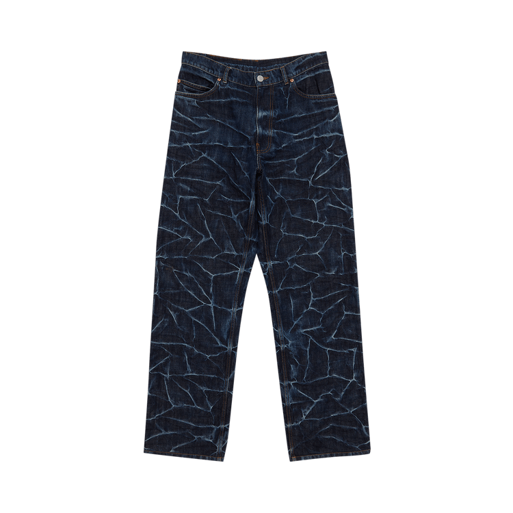 Martine Rose Wrinkle-Effect Jeans "Indigo"