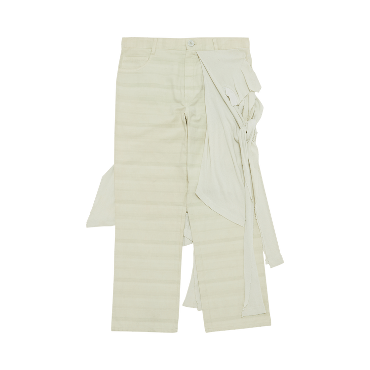 Raf Simons T-Shirt Wrap Paneled Jeans "White"