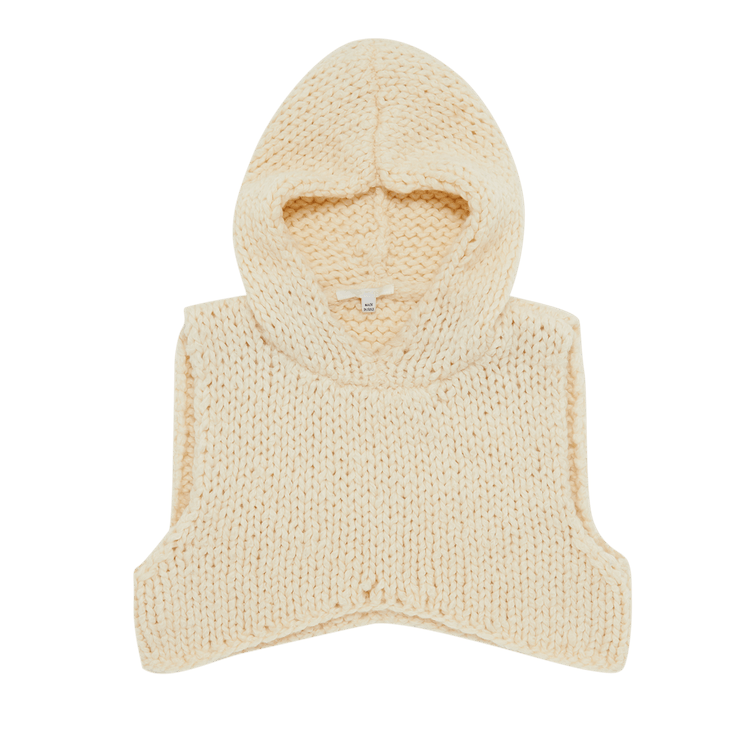 Vintage Helmut Lang Knit Hooded Top "Cream"