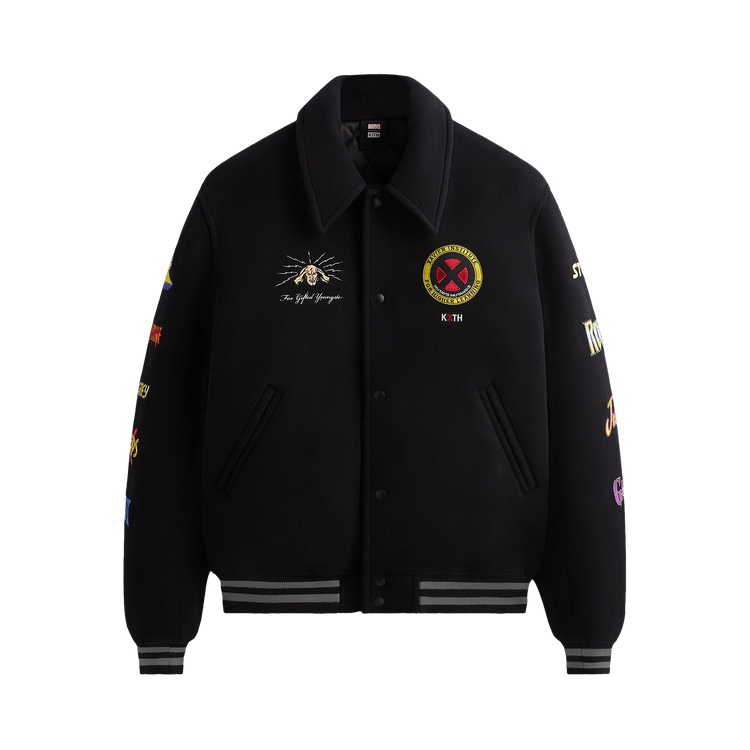 Kith For X-Men Wool Varsity Jacket "Black"
