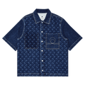Marine Serre Deadstock Denim Workwear Shirt "Blue"