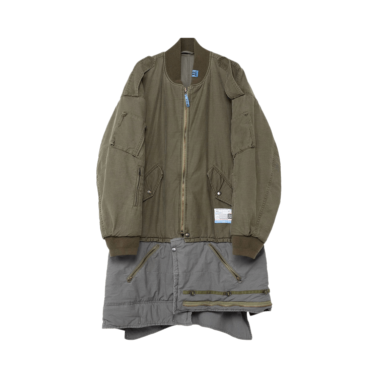 Maison Mihara Yasuhiro Bottom Layered Military Coat "Khaki"