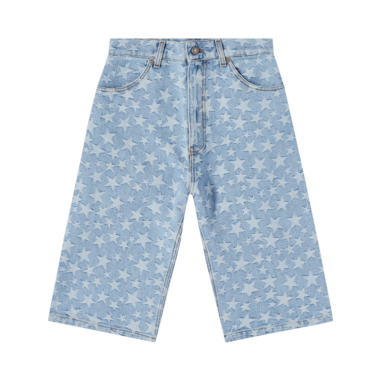 ERL Denim Jacquard Shorts "Light Blue"