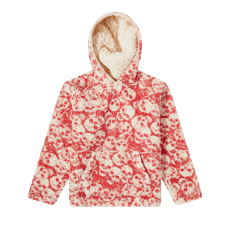 ERL Printed Vintage Fleece Hoodie "Red"