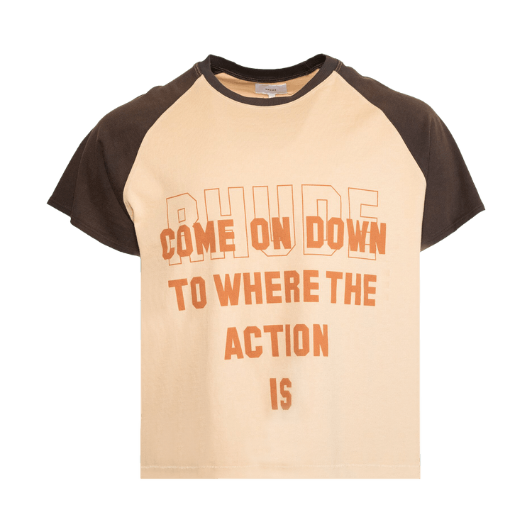 Rhude Action No Sleeve Raglan "Khaki/Black"