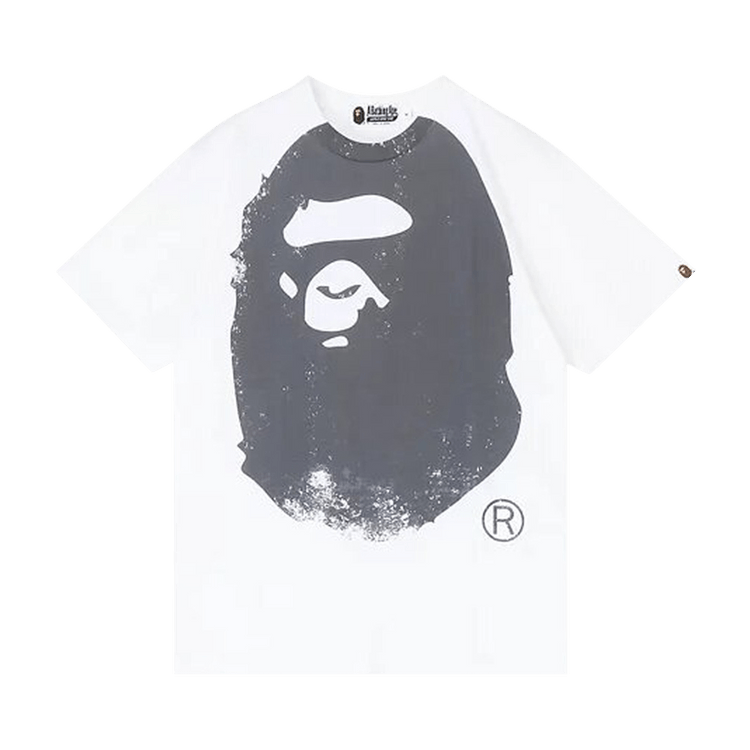 BAPE Overprinted Ape Head Tee "White"