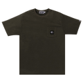 BAPE A Bathing Ape Label Pocket Tee "Olive Drab"