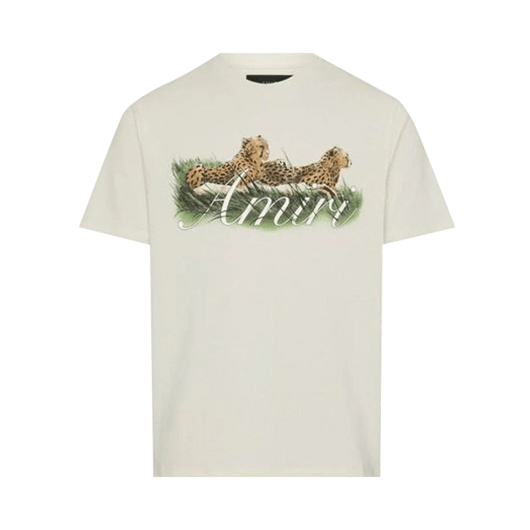 Amiri Cheetah Logo Tee "Alabaster"
