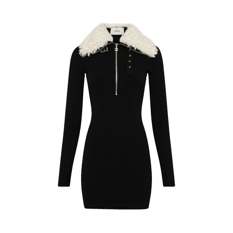 Coperni Zipped Knit Dress "Black"