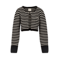 Khaite Calix Cardigan "Black/Magnolia Stripe"