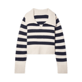 Khaite Franklin Sweater "Magnolia/Navy Stripe"