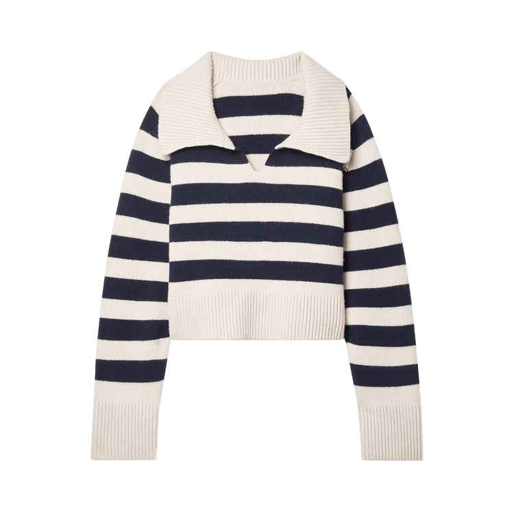 Khaite Franklin Sweater "Magnolia/Navy Stripe"