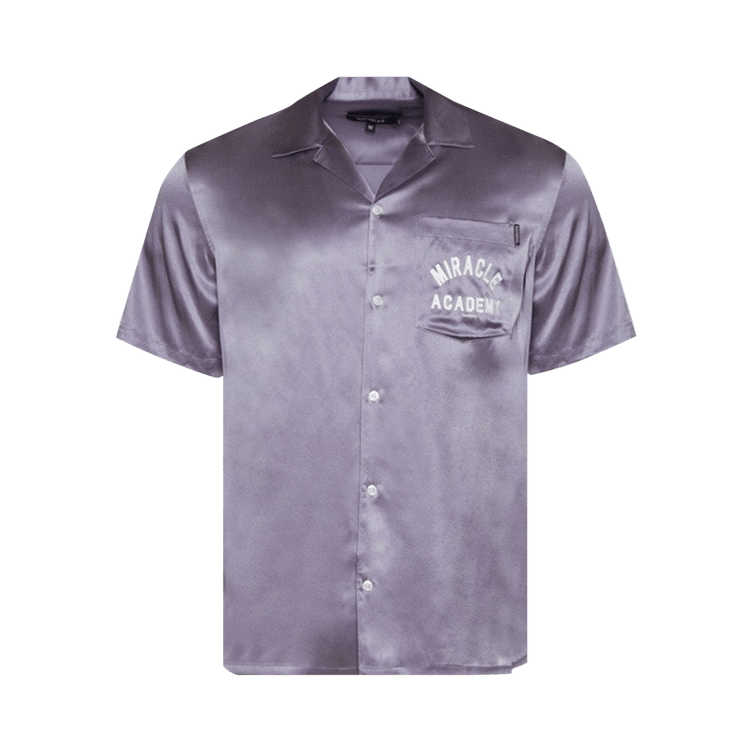 Nahmias Miracle Academy Short-Sleeve Silk Shirt "Fog"
