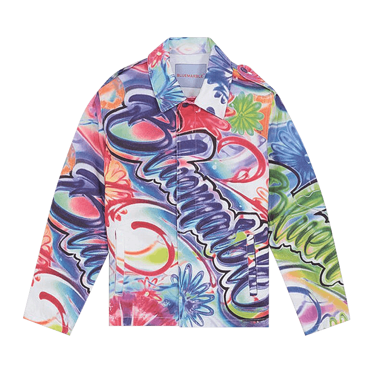 BLUEMARBLE Airbrush Print Overshirt "Multicolor"