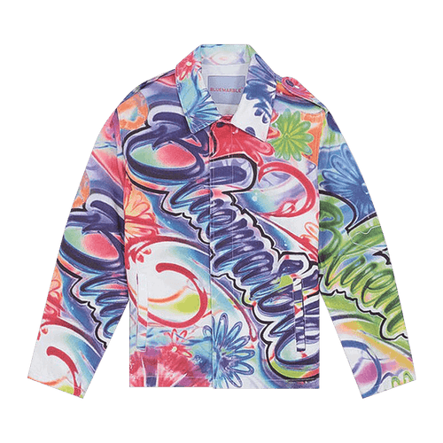 BLUEMARBLE Airbrush Print Overshirt "Multicolor"