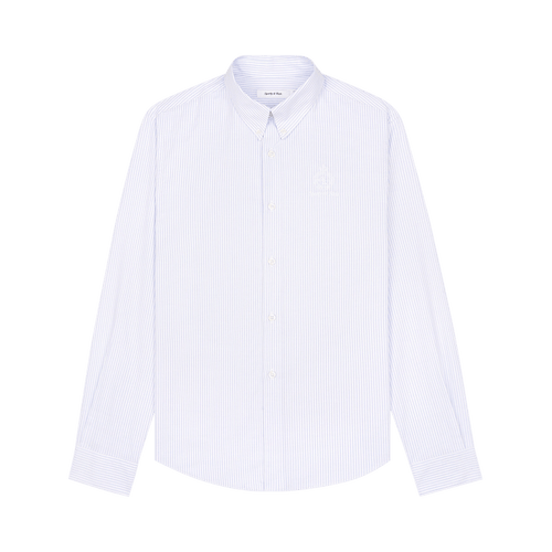 BLUEMARBLE Hooded Striped Poplin Shirt "Red/White/Navy"