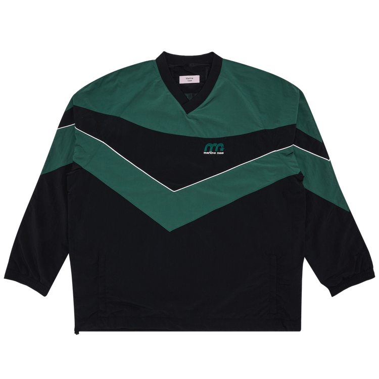 Martine Rose V Neck Track Top "Black/Green"