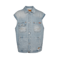 Martine Rose Denim Gilet "Bleached Wash"