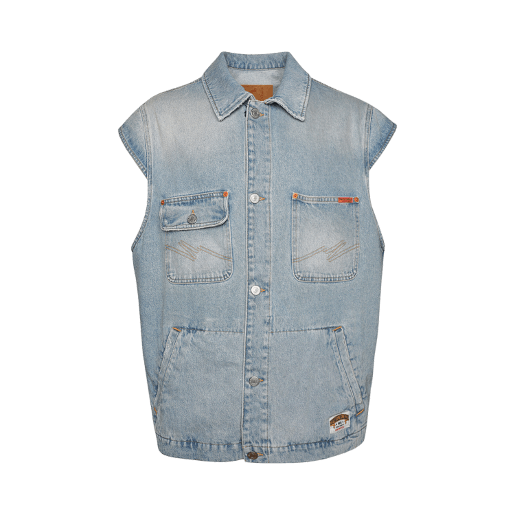 Martine Rose Denim Gilet "Bleached Wash"