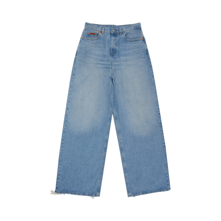 Martine Rose Extended Wide Leg Jean "Bleached Wash"