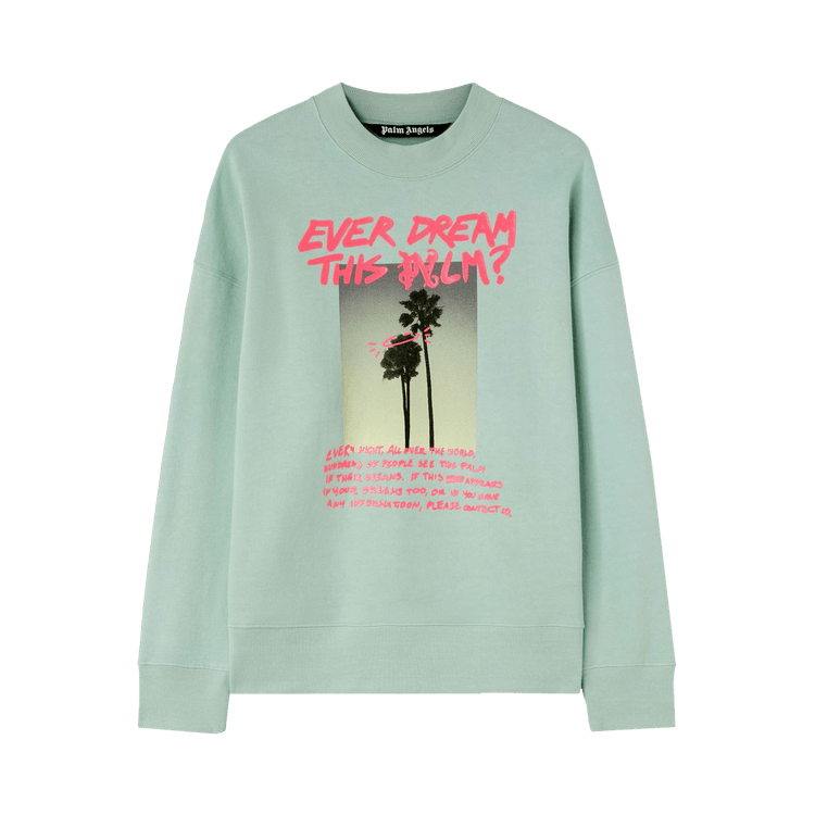 Palm Angels Palm Dream Crewneck "Mint/Fuchsia"