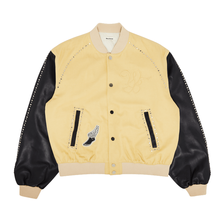 Wales Bonner Sky Varsity Jacket "Parsnip/Navy"