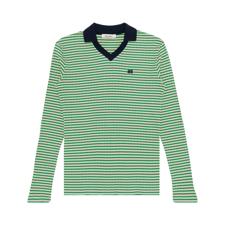 Wales Bonner Sonic Polo "Ivory/Green"