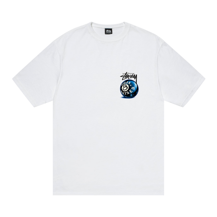 Stussy x Born X Raised 8 Ball Tee "White"