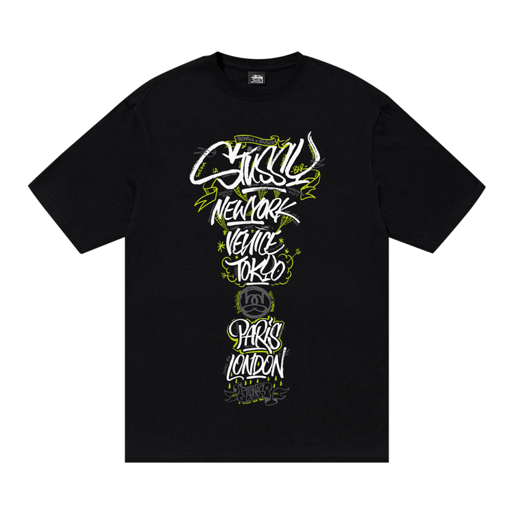 Stussy x Born X Raised Handstyles Tee "Black"