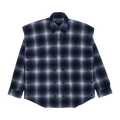 Y/Project Snap Off Panel Hood Overshirt "Blue/Grey"