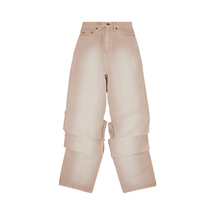 Y/Project Draped Cuff Jeans "Soft Pink"