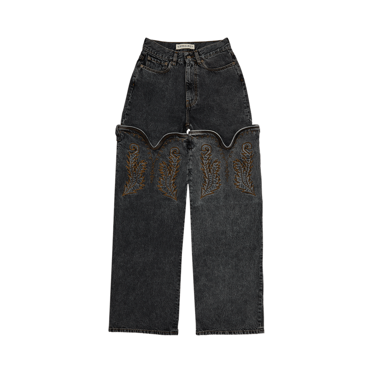 Y/Project Evergreen Maxi Cowboy Cuff Jeans "Vintage Black"