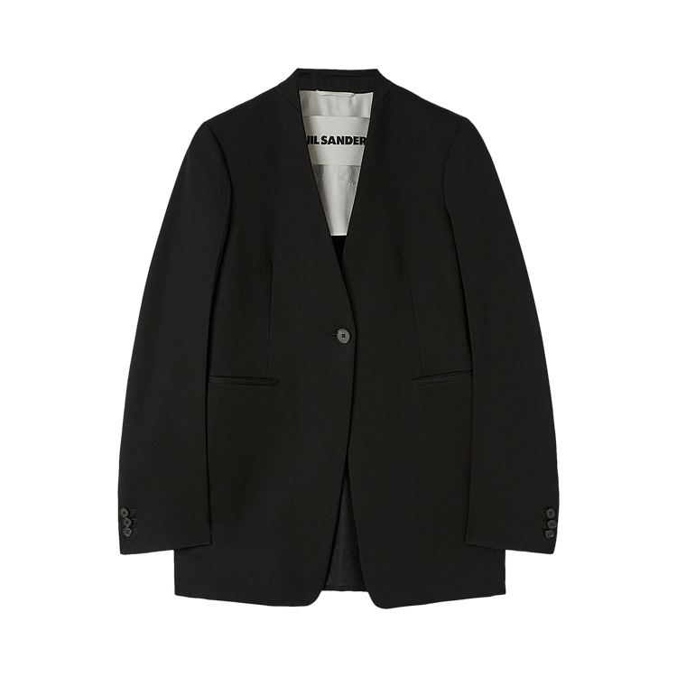 Jil Sander Compact Wool Grain De Poudre Jacket "Black"