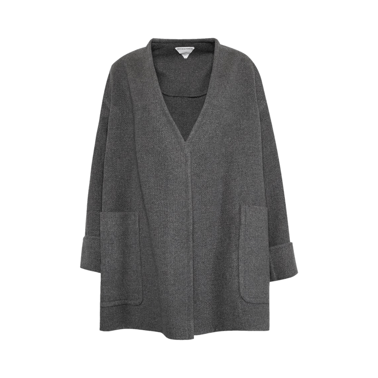 Bottega Veneta Oversized Coat "Medium Grey Melange"