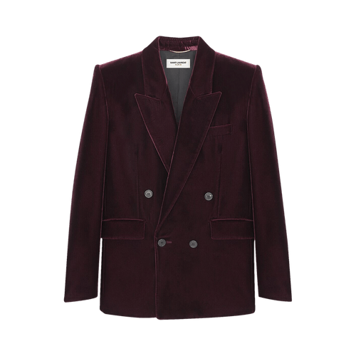 Saint Laurent Double Breasted Buttoned Jacket "Bordeaux"