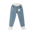 Craig Green Cropped Bow Jeans "Blue"
