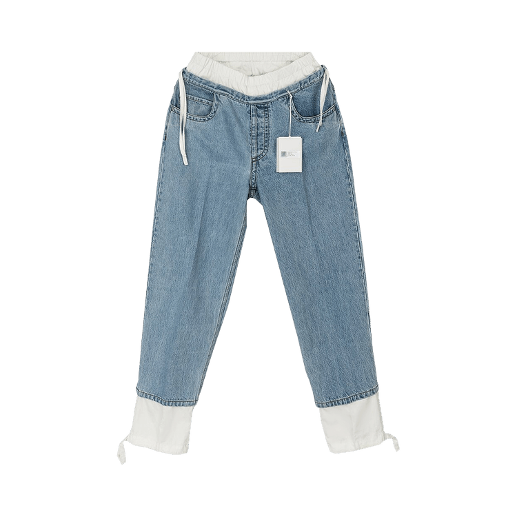 Craig Green Cropped Bow Jeans "Blue"
