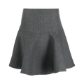 Jil Sander Diagonal Splittable Melange Wool Skirt "Grey"
