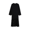 Simone Rocha Oversized Elongated Sleeve Jersey Dress "Black"