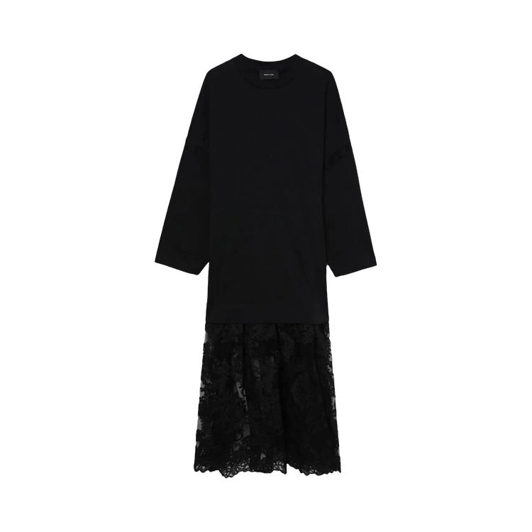Simone Rocha Oversized Elongated Sleeve Jersey Dress "Black"