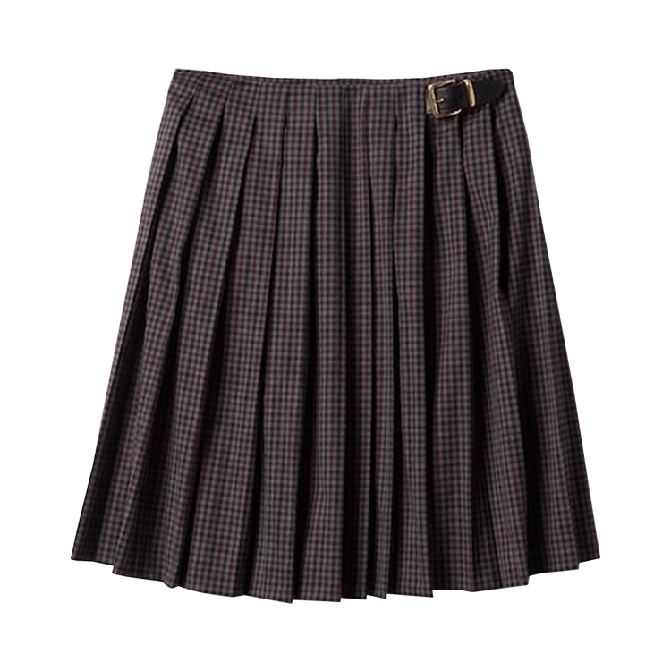Miu Miu Gingham Check Skirt "Granato"