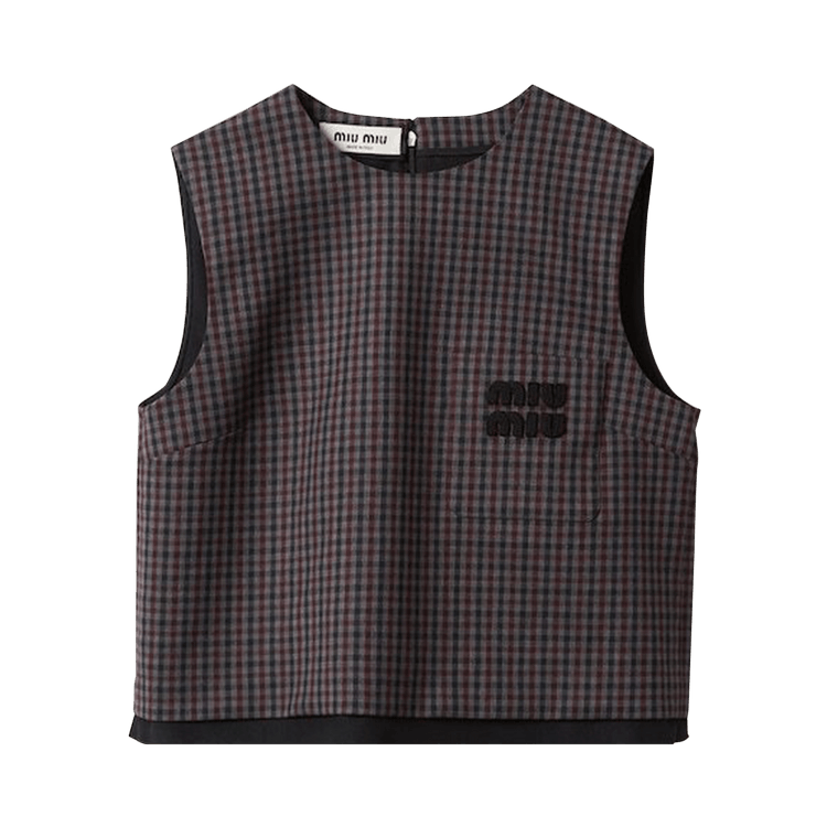 Miu Miu Gingham Check Top "Granato"